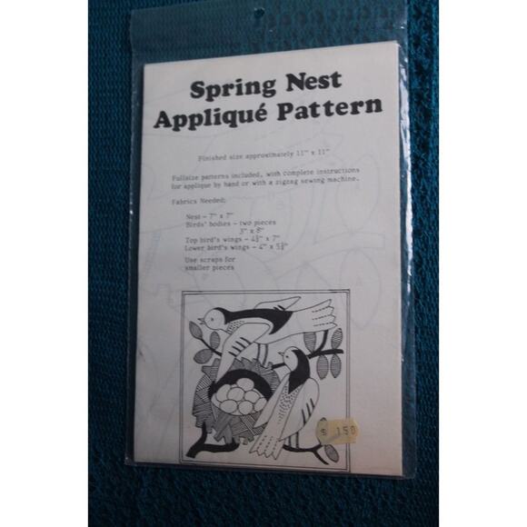 Quilt Appliqué pattern birds in nest - Picture 3 of 3